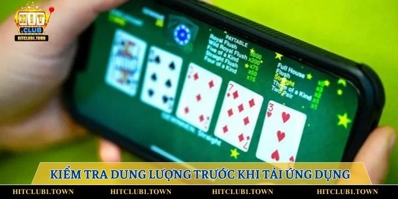Kiểm tra dung lượng trước khi tải ứng dụng